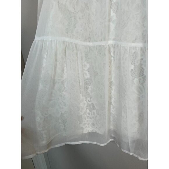 Torrid Top Women 4X White Feminine Lace Pullover Chiffon Minimalist Ballerina - Picture 5 of 16